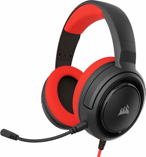 Corsair HS35 Over Ear Gaming Headset with Connection 3.5mm Red