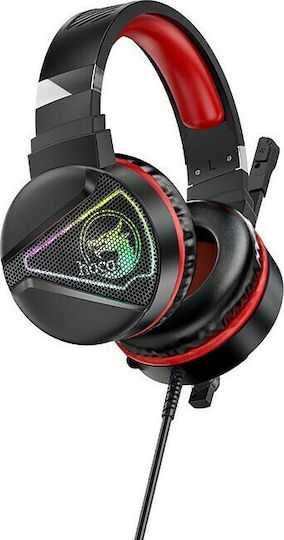 Hoco W104 Over Ear Gaming Headset με σύνδεση 3.5mm / USB Κόκκινο