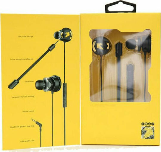 Armaggeddon WASP5 In Ear Gaming Headset με σύνδεση 3.5mm