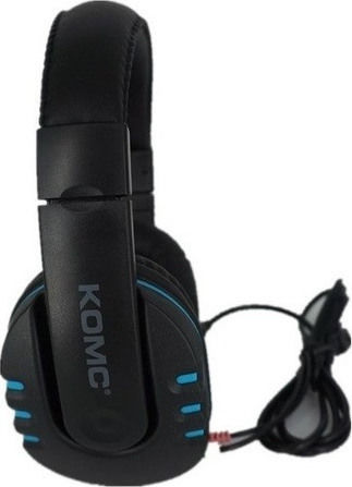 Komc K4 Over Ear Gaming Headset με σύνδεση 3.5mm Black/Blue