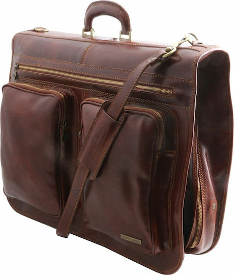 Tuscany Leather Tahiti Σακ Βουαγιάζ Dark Brown από Δέρμα Μ54xΠ18xΥ42εκ.