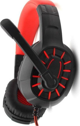 Komc G309 On Ear Gaming Headset με σύνδεση 3.5mm / USB Red/Black