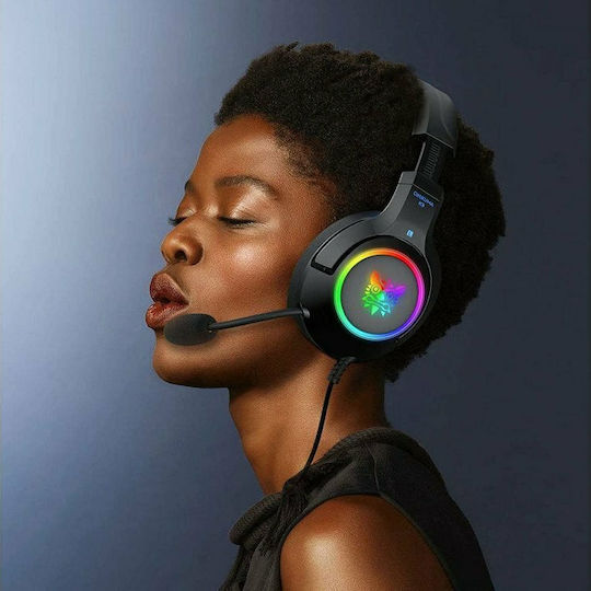 Onikuma K9 Over Ear Gaming Headset cu conexiune 3,5mm / USB Negru
