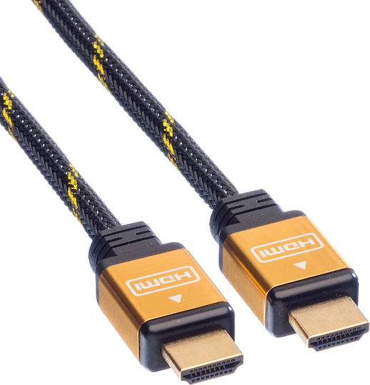 Roline HDMI 1.4 High Speed 1080p 120Hz Cable HDMI male - HDMI male 10m Μαύρο