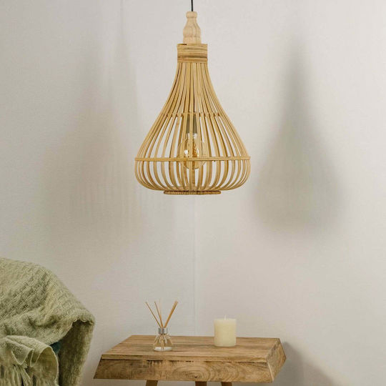 Eglo Amsfield Pendant Light Brown with Socket E27 35x110x110cm