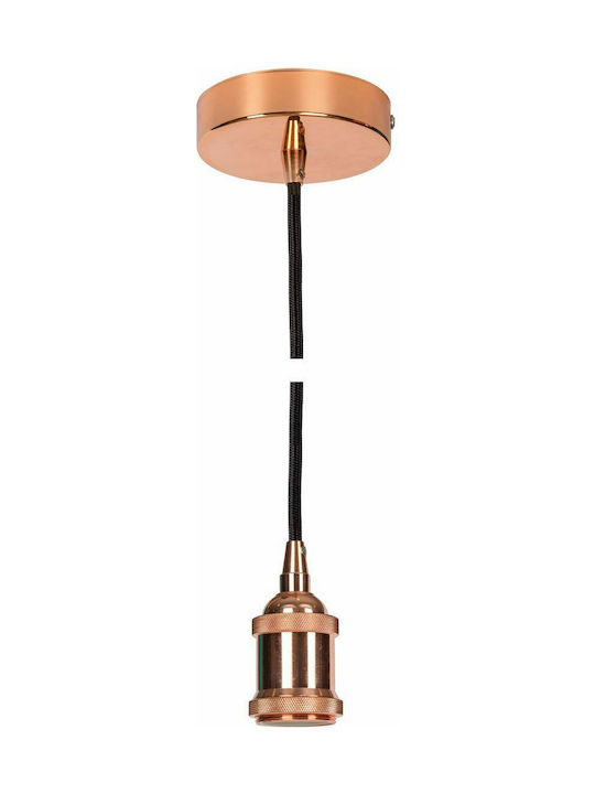 VK Lighting Pendant Light Rose Gold with Socket E27 5x8cm