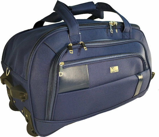Rain Reisetasche Zurück 70Es Blau mit Rädern Stoff L60xB33xH34cm