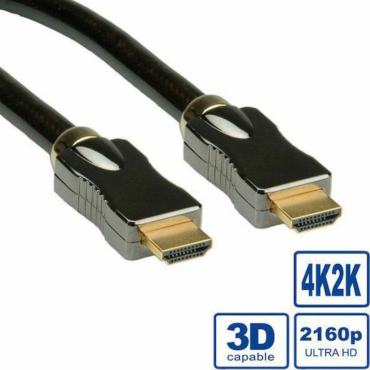 Roline HDMI 2.0 Premium High Speed 4K 60Hz HDR Cable HDMI Male - HDMI Male 1m Black