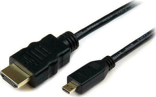 HDMI 2.0 Premium High Speed 4K 60Hz HDR Cable HDMI male - micro HDMI male 1.5m Μαύρο
