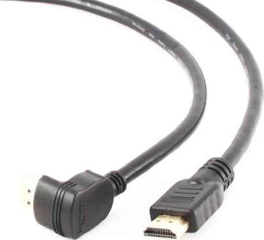 Cablexpert HDMI 1.4 High Speed 1080p 120Hz Angle (90°) Cable HDMI male - HDMI male 4.5m Μαύρο