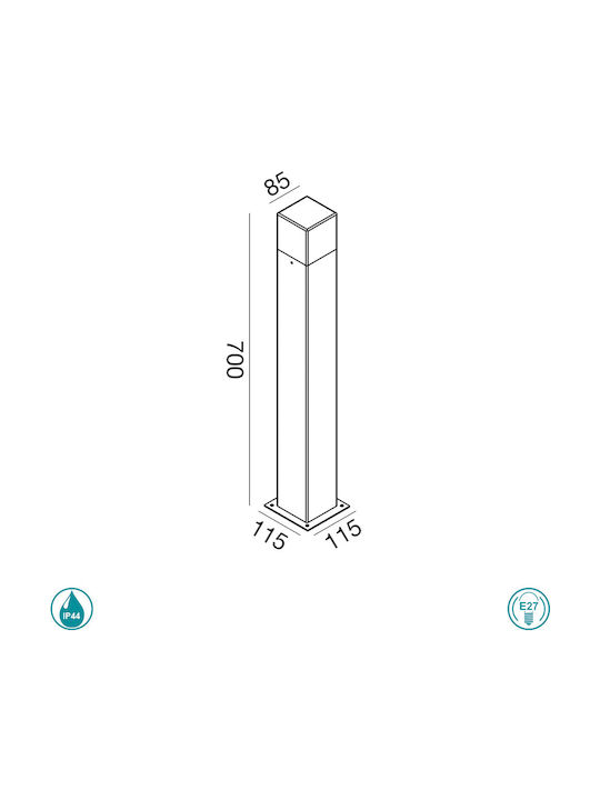 Gea Luce Aditi Outdoor Floor Lamp Small Post IP44 White