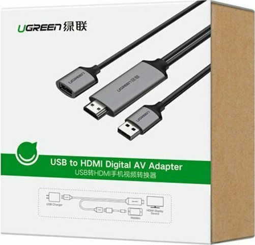 Ugreen HDMI-Kabel Männlich - USB-A-Buchse 1,5m Schwarz