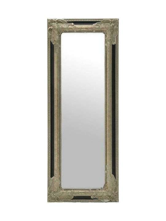 Inart Wall Mirror with Black Glass Frame 90x35cm 1pcs