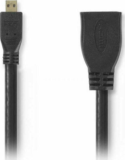 Nedis HDMI 1.4 Hochgeschwindigkeits 1080p 120Hz Kabel HDMI-Buchse - Mikro-HDMI-Stecker 0,2m Schwarz