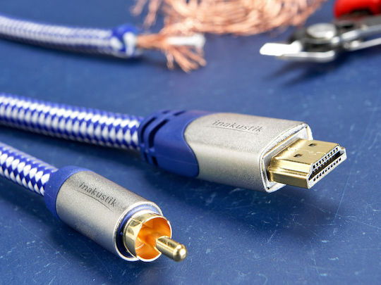 Inakustik HDMI 2.0 Premium High Speed 4K 60Hz HDR Kabel HDMI-Stecker - HDMI-Stecker 1,5m Blau