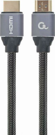 Cablexpert HDMI 2.0 Premium High Speed 4K 60Hz HDR Braided Cable HDMI male - HDMI male 1m Ασημί