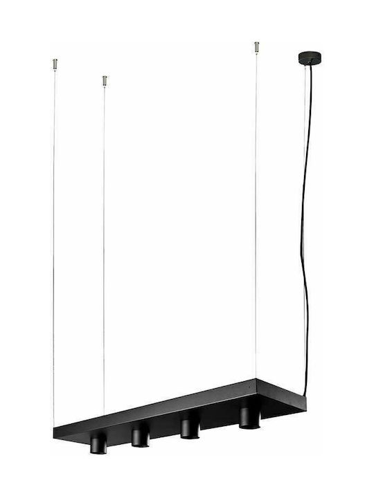 Nowodvorski Plant Pendant Light Black for 4 Bulbs GU10 80cm