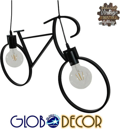 GloboStar Bike Black Ceiling Light with E27 Socket 67x3.5x41cm