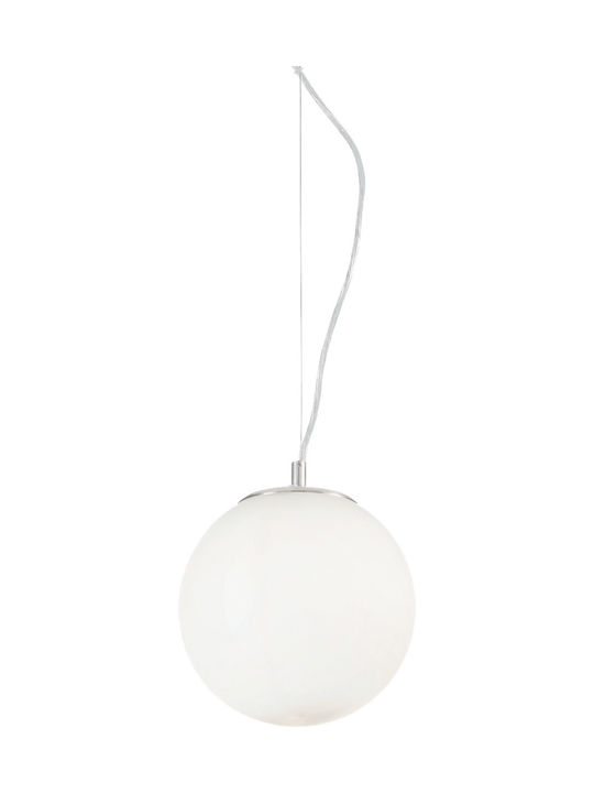 Ideal Lux Mapa Fade SP1 Pendant Light Silver with Socket E27 20x20x115cm