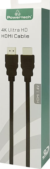 Powertech HDMI 1.4 High Speed 1080p 120Hz Cable HDMI male - HDMI male 3m Μαύρο