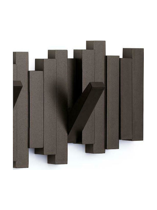 Umbra Wall Hanger Sticks Plastic 5 Hooks Brown 49.2x2.9x8.1cm