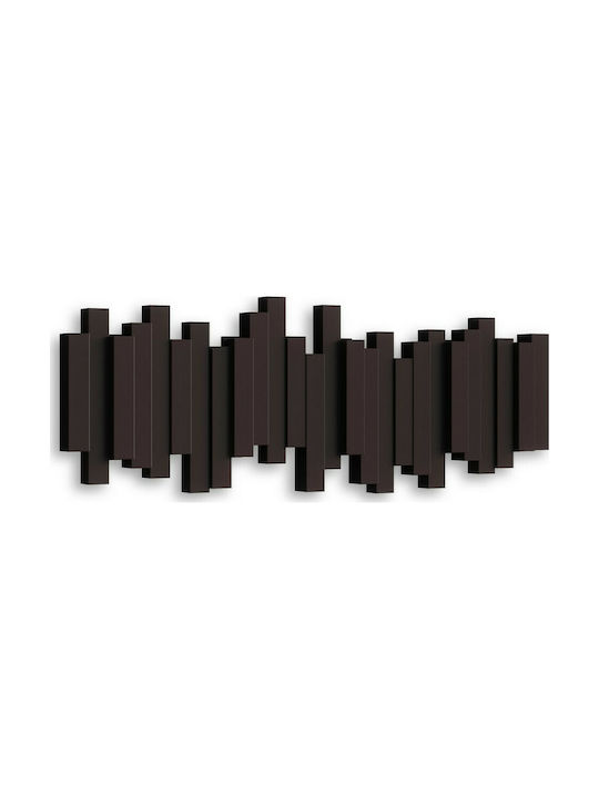 Umbra Wall Hanger Sticks Plastic 5 Hooks Brown 49.2x2.9x8.1cm