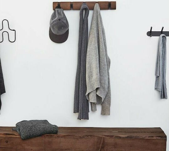 Umbra Wooden Wall Hanger 5 Hooks Brown 50.8x3.2x6.7cm