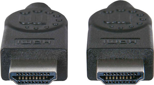 Manhattan HDMI 1.4 High Speed 1080p 120Hz Cable HDMI Male - HDMI Male 3m Black