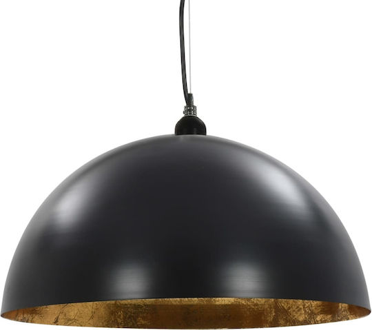 vidaXL Hängelampe Schwarz Glocke mit Fassung E27 50x24.5cm.