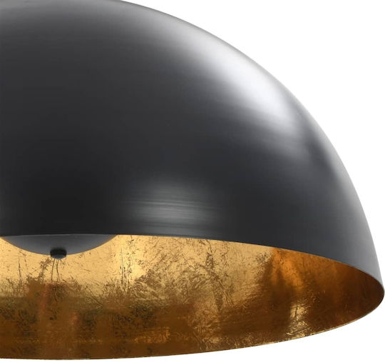 vidaXL Hängelampe Schwarz Glocke mit Fassung E27 50x24.5cm.