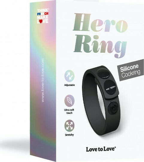 Rimba Love to Love Hero Ring Cock Ring Cock Silicon Black Onyx