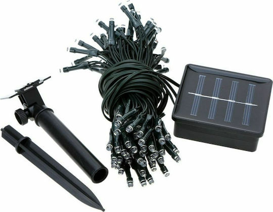 100 Lights LED 21m. Cold White Solar in String 1pcs