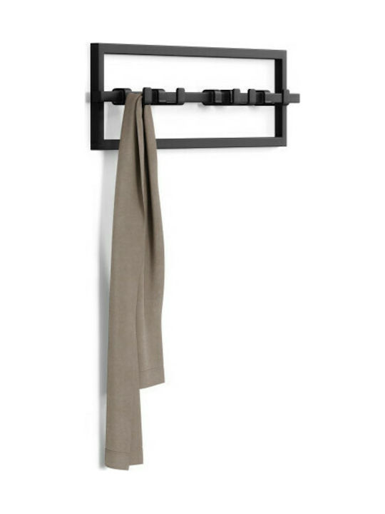 Umbra Metal Wall Hanger Cubiko with 5 Slots Μαύρη 53x6x15cm