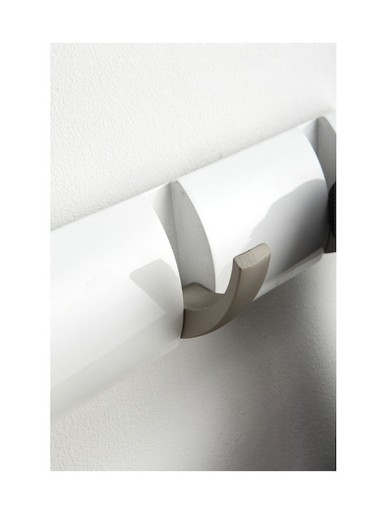 Umbra Agățătoare de Perete Flip 3 Hook White Lemnoasă 3 Sloturi 33x3.2x7cm 1buc