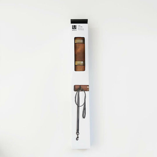Umbra Κρεμάστρα Τοίχου Flip 5 Hook Ξύλινη 5 Θέσεων Καφέ 50.8x3.2x6.7cm