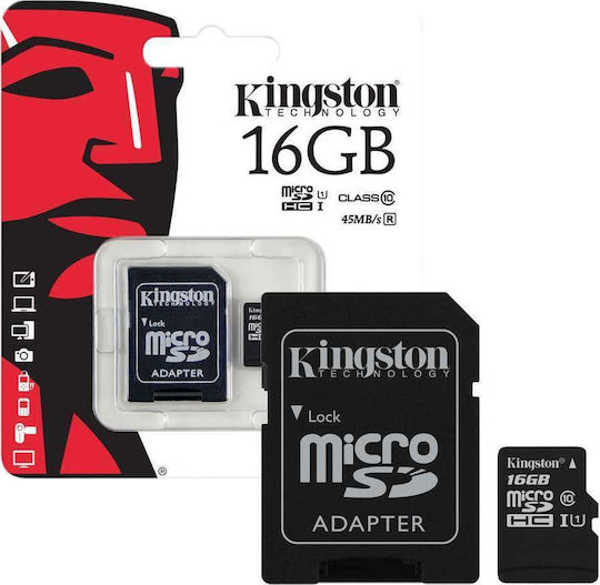Kingston microSDHC Class 10 High Speed με αντάπτορα
