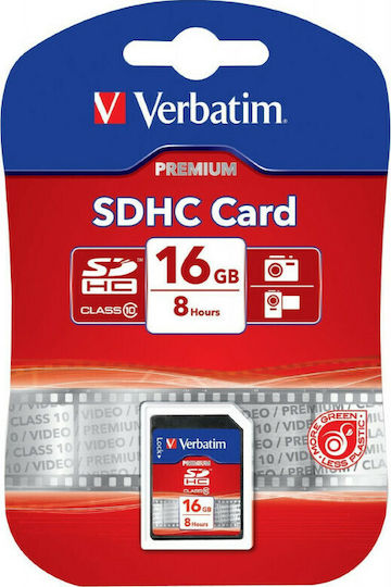 Verbatim Premium SDHC 16GB U1 High Speed 10MB/s