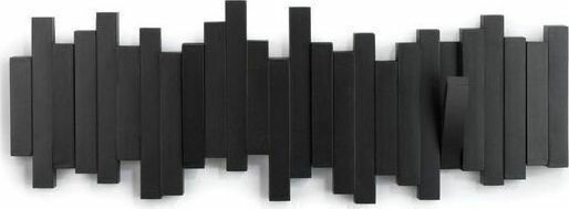 Umbra Стенна Закачалка Sticks Пластмасова 5 Места Черна 49.2x2.9x8.1cm