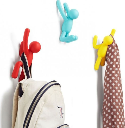 Umbra Wall Hanger Buddy Hooks Plastic Multicolour 7.6x7.6x16.5cm 3 Pieces