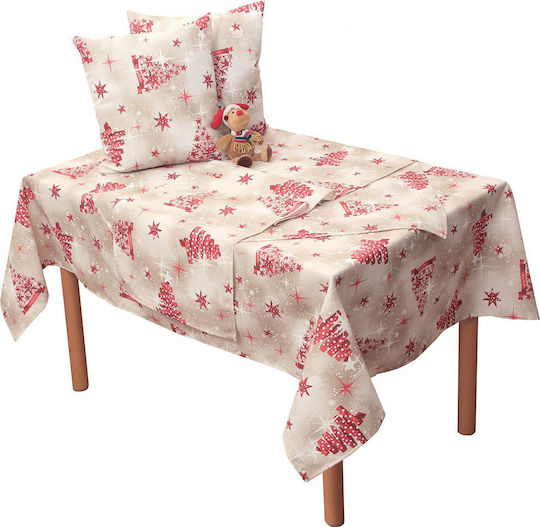 Viopros Perne Decorative De Crăciun Pernă Pătrată Bej 45x45cm Cu Umplutură