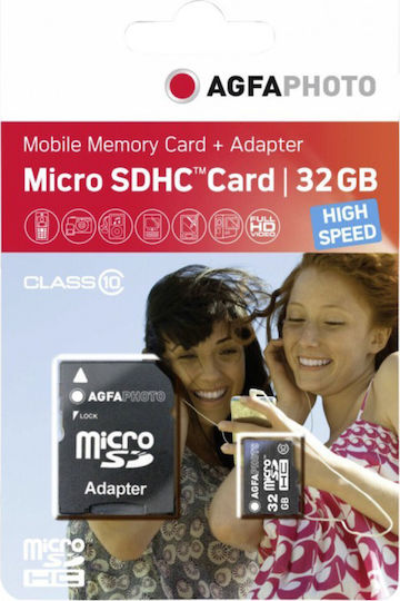 AgfaPhoto microSDHC 32GB U1 UHS-I с адаптер