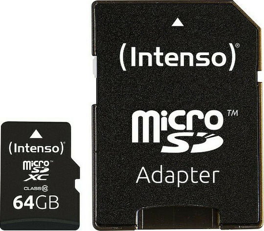 Intenso microSDXC 64GB Class 10 High Speed 20MB/s With Adapter