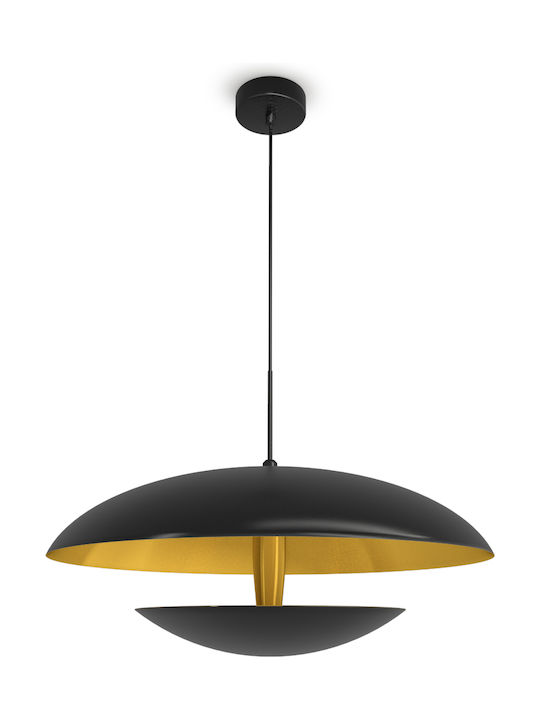 Viokef Monica Ρυθμιζόμενο Κρεμαστό Φωτιστικό Μαύρο LED 40x40εκ.