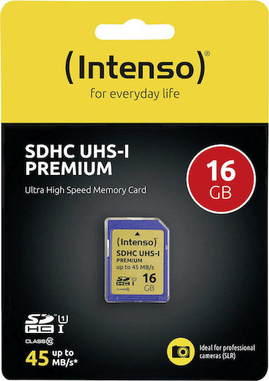 Intenso Premium SDHC 16GB U1 UHS-I 45MB/s