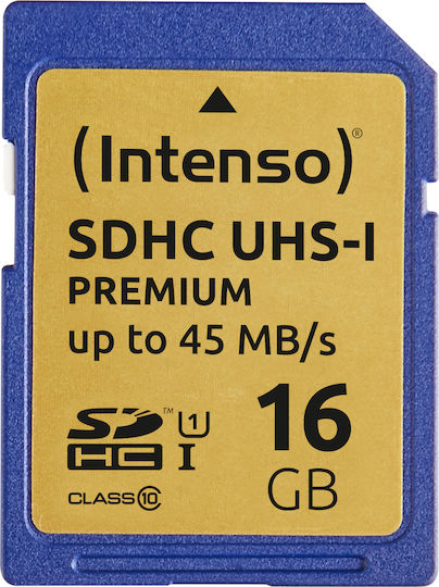 Intenso Premium SDHC 16GB U1 UHS-I 45MB/s