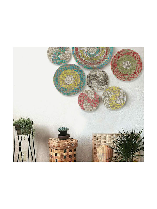 Nef-Nef Homeware Διακοσμητικό Πιάτο Noble Coral - White από Ψάθινο Υλικό 28x6x28cm