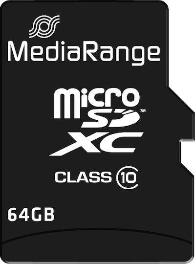 MediaRange microSDXC 64GB Class 10 A1 High Speed 60MB/s με αντάπτορα