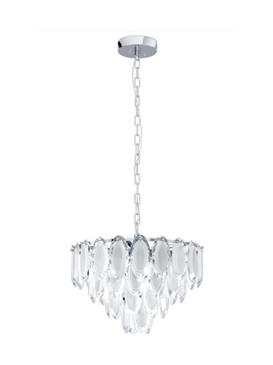 Eglo Carvario Pendant Chandelier for 10 Bulbs E14, E.14 Silver