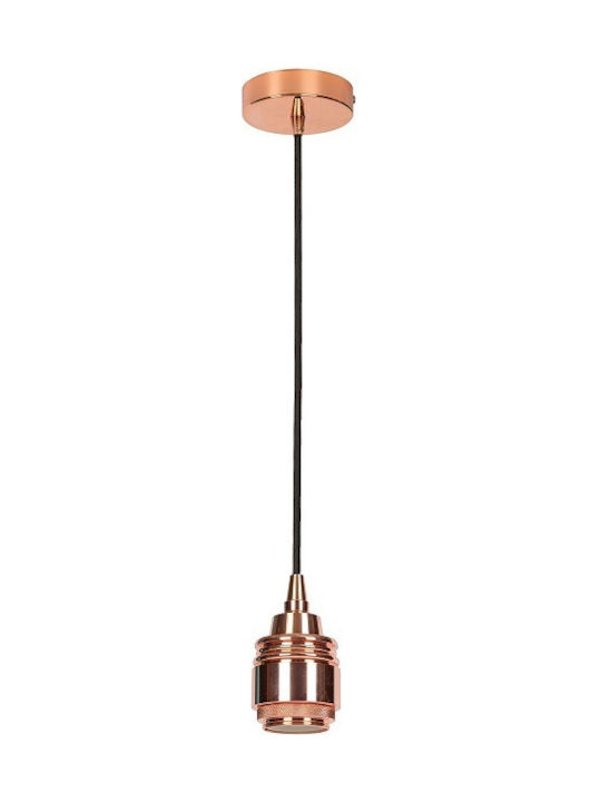 VK Lighting Adjustable Pendant Light Rose Gold with Socket E27 10cm