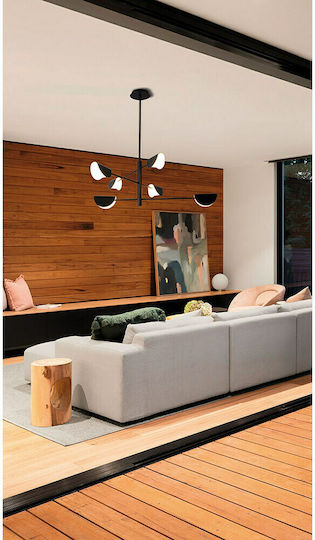 Viokef Ada Pendant Light Black for 6 Bulbs G9 125x116cm